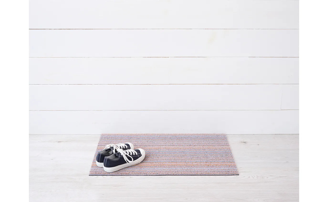 Chilewich Shag Skinny Stripe Door Mat – Periwinkle – 18" x 28"