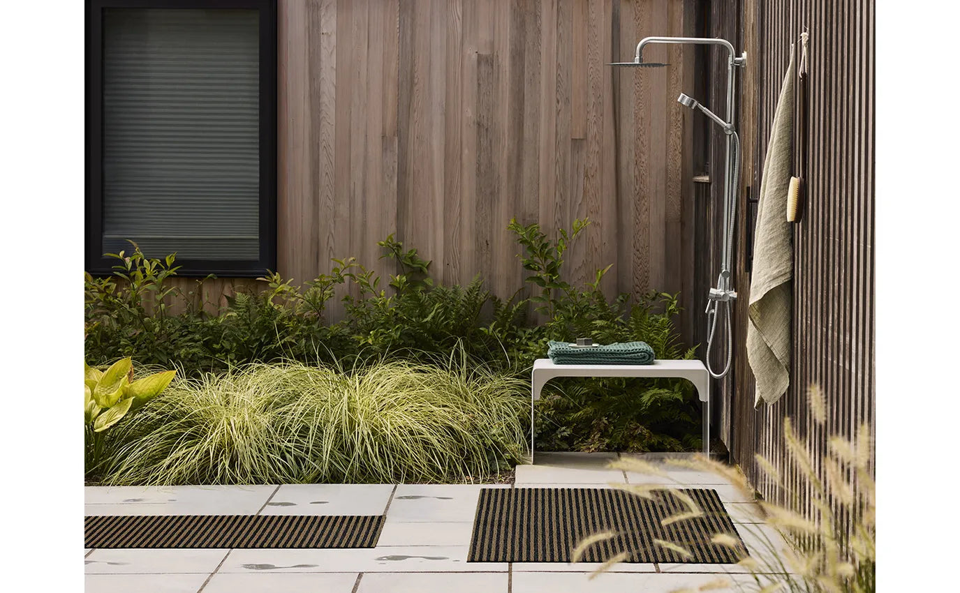 Chilewich Breton Stripe Shag Door Mat – Coast – 18" x 28"