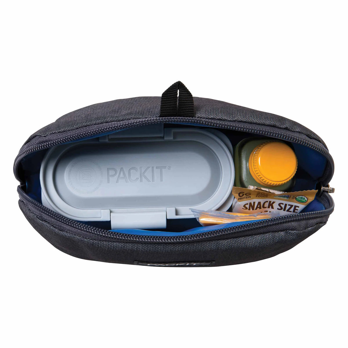 Packit Freezable Snack Bag – 9" x 4" – Charcoal