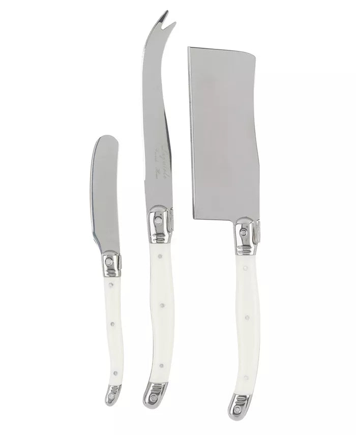 Laguiole Cheese Knife Set of 3 – Faux Ivory Handles – S. Feldman