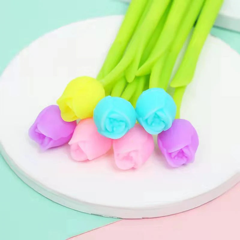 Tulip Flower Wiggle Gel Pen – Assorted Colors – Each Pen Sold Separately