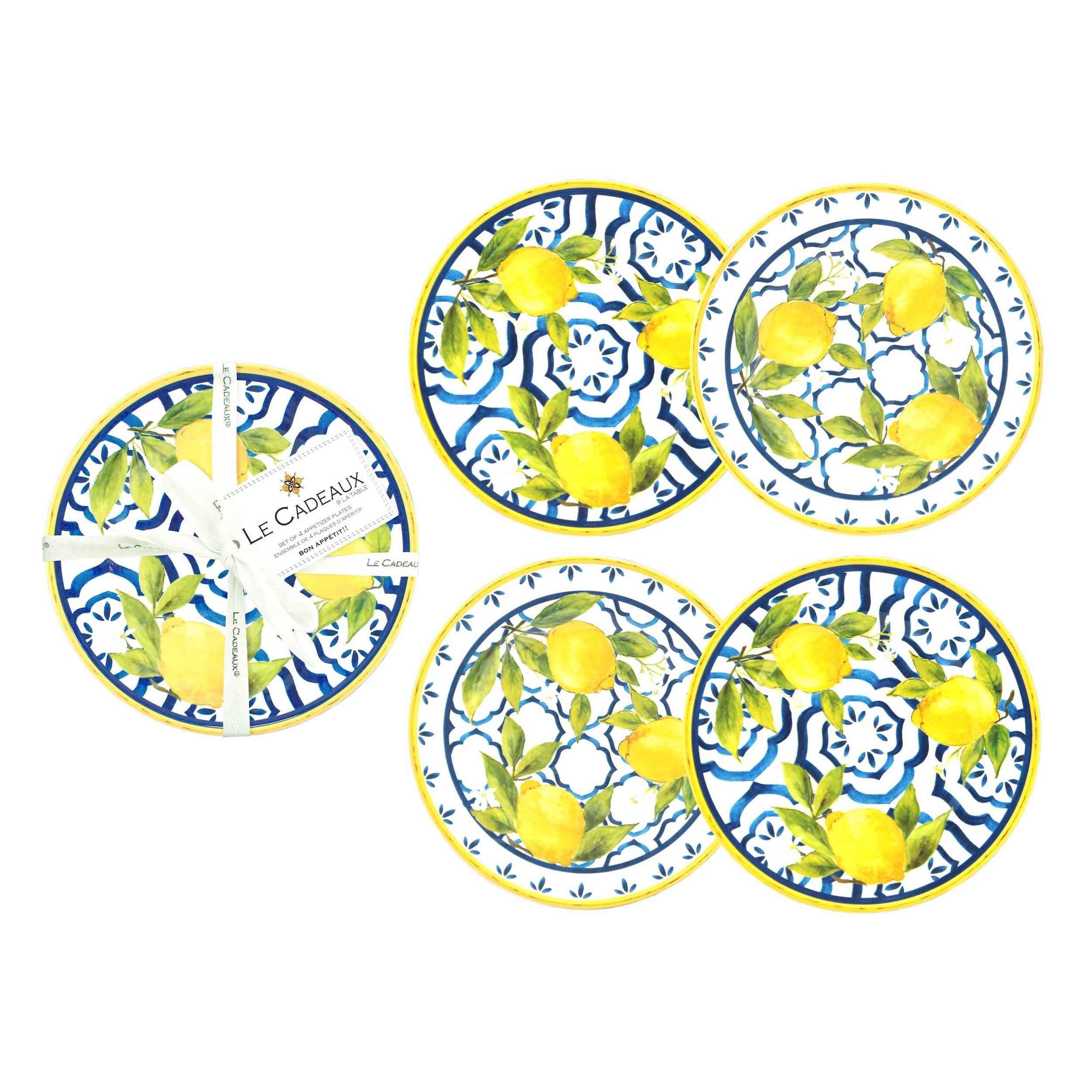 Le Cadeaux 6.5" Appetizer Plates – Set of 4 – Palermo