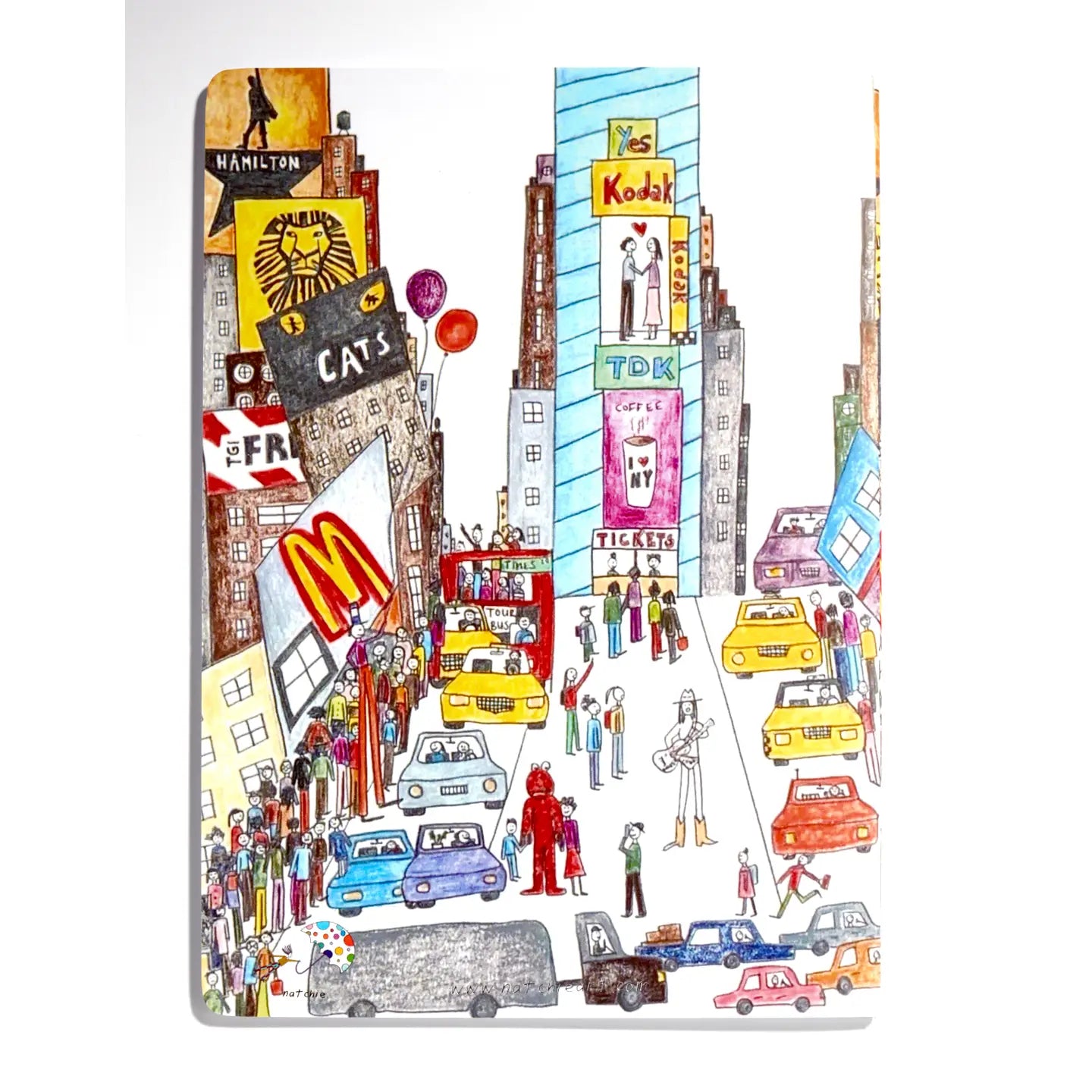 Natchie Medium Notebook – Times Square – 5.8 x 8.3