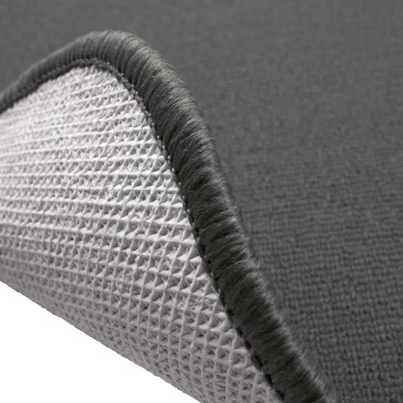 Ritz Solid Stain Resistant Accent Rug – Graphite – 18" x 30"