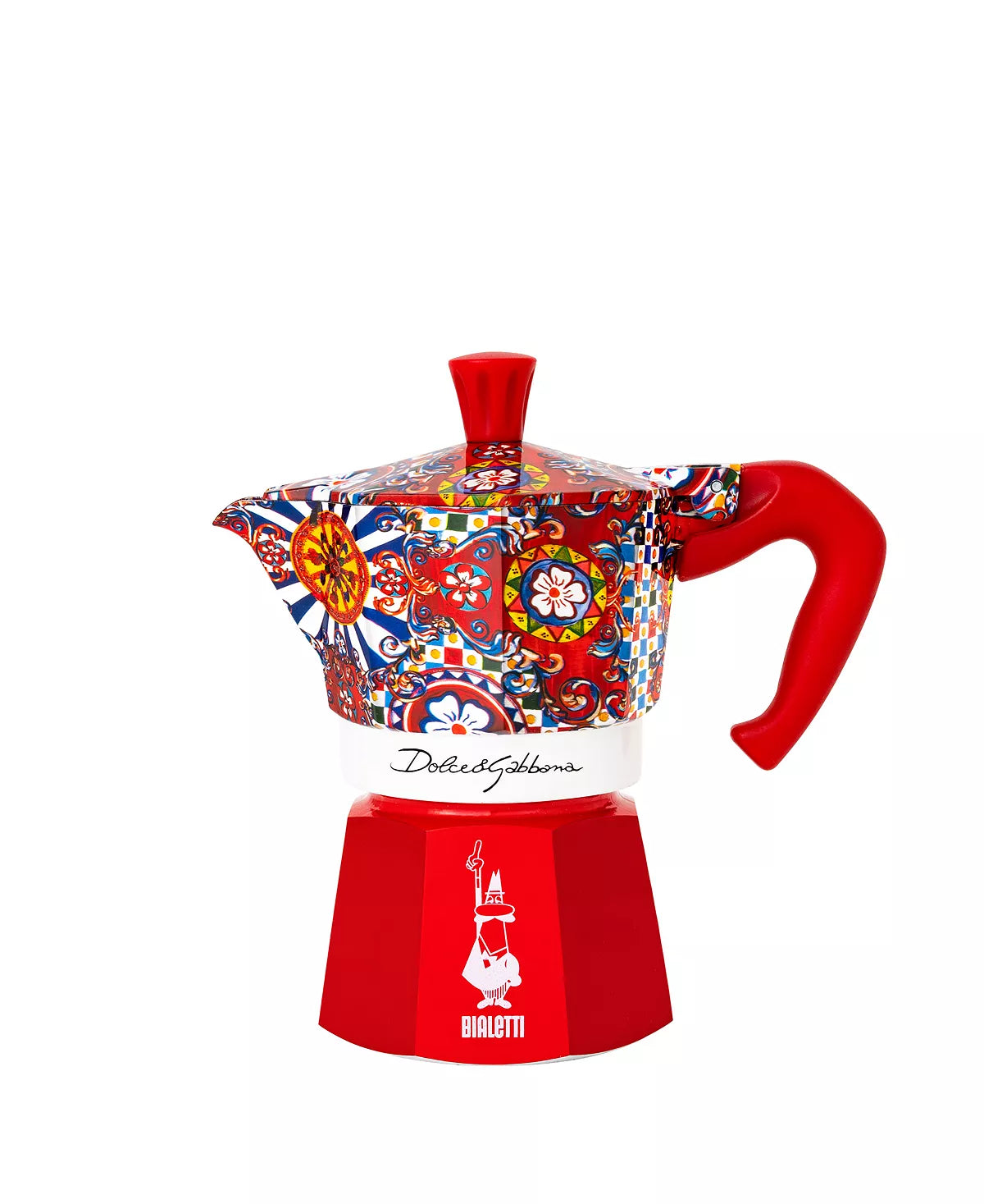 Bialetti Moka Express Dolce & Gabbana Stovetop Espresso Maker – 3 Cup – Red