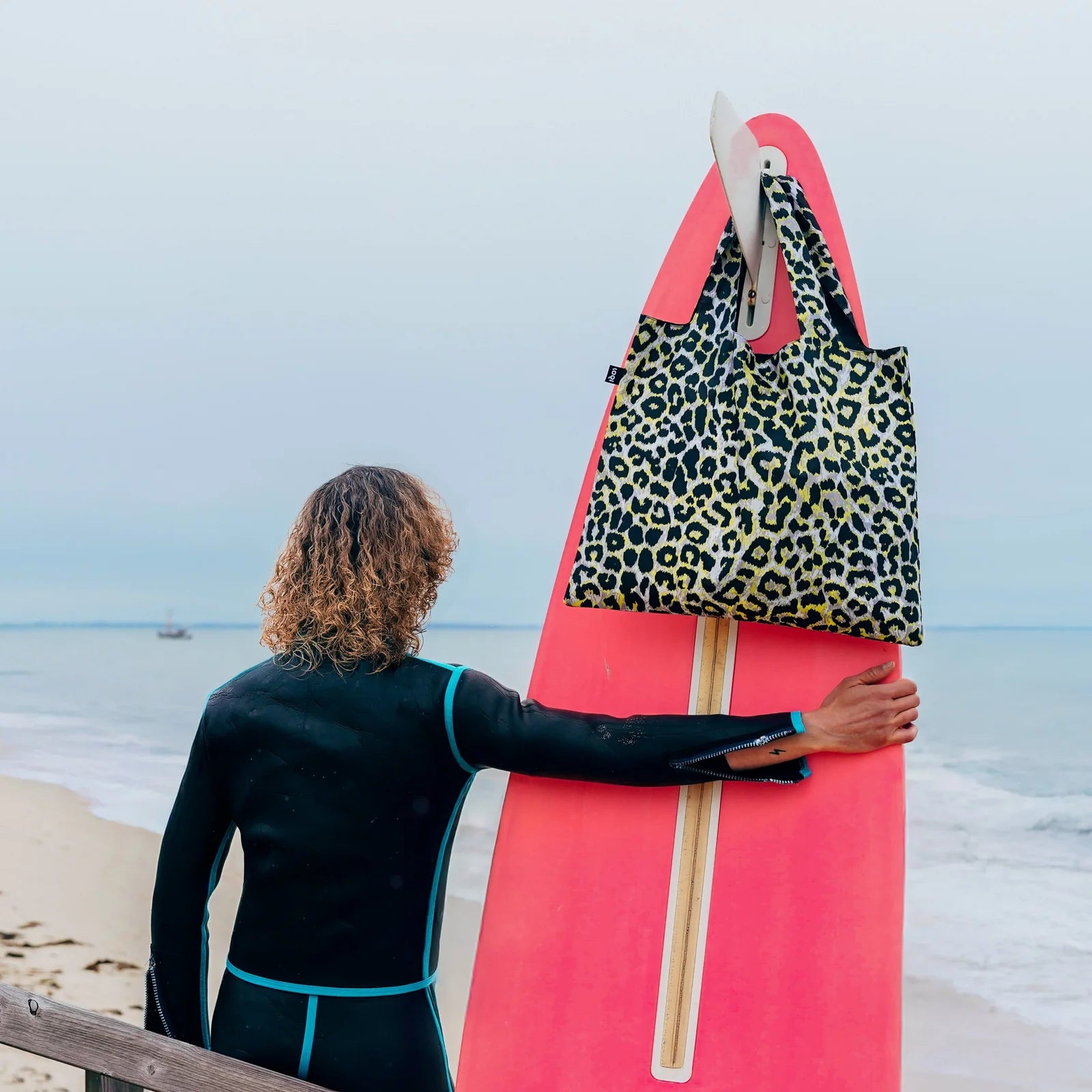 LOQI Recycled Reusable Tote Bag – Leopard Sunset