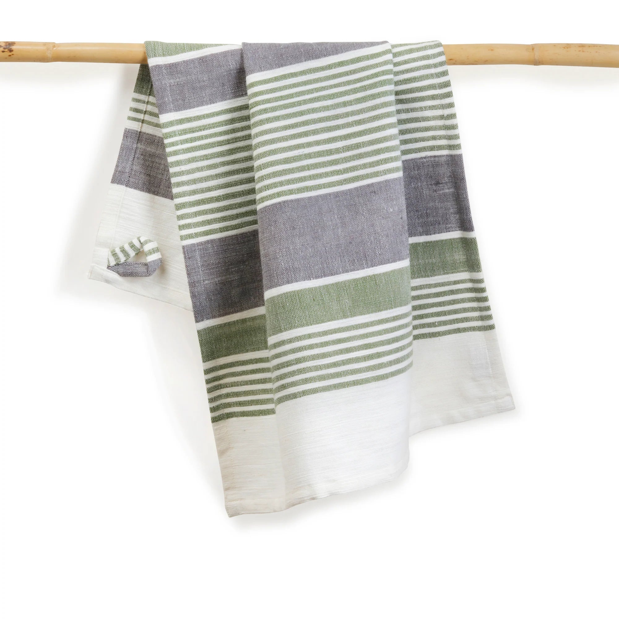 Sustainable Threads Cotton Handspun Kitchen Towel – Fern – 27" x 19"