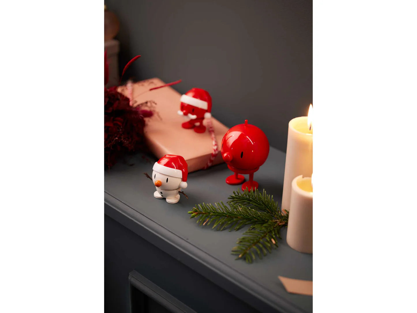 Hoptimist Bobblehead Figure – 3"– White Santa Snowman