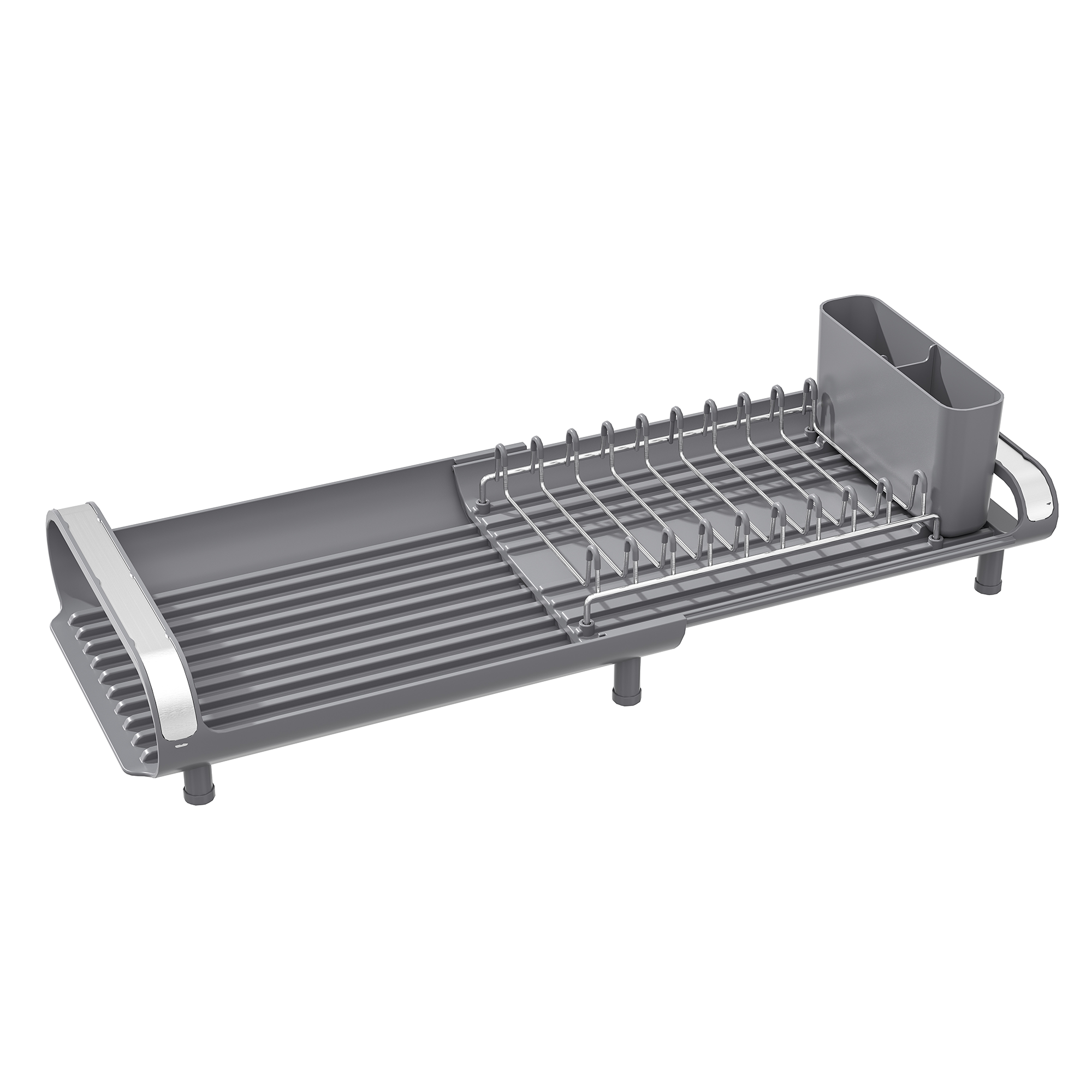 Compact Expanding Dish Rack - Grey