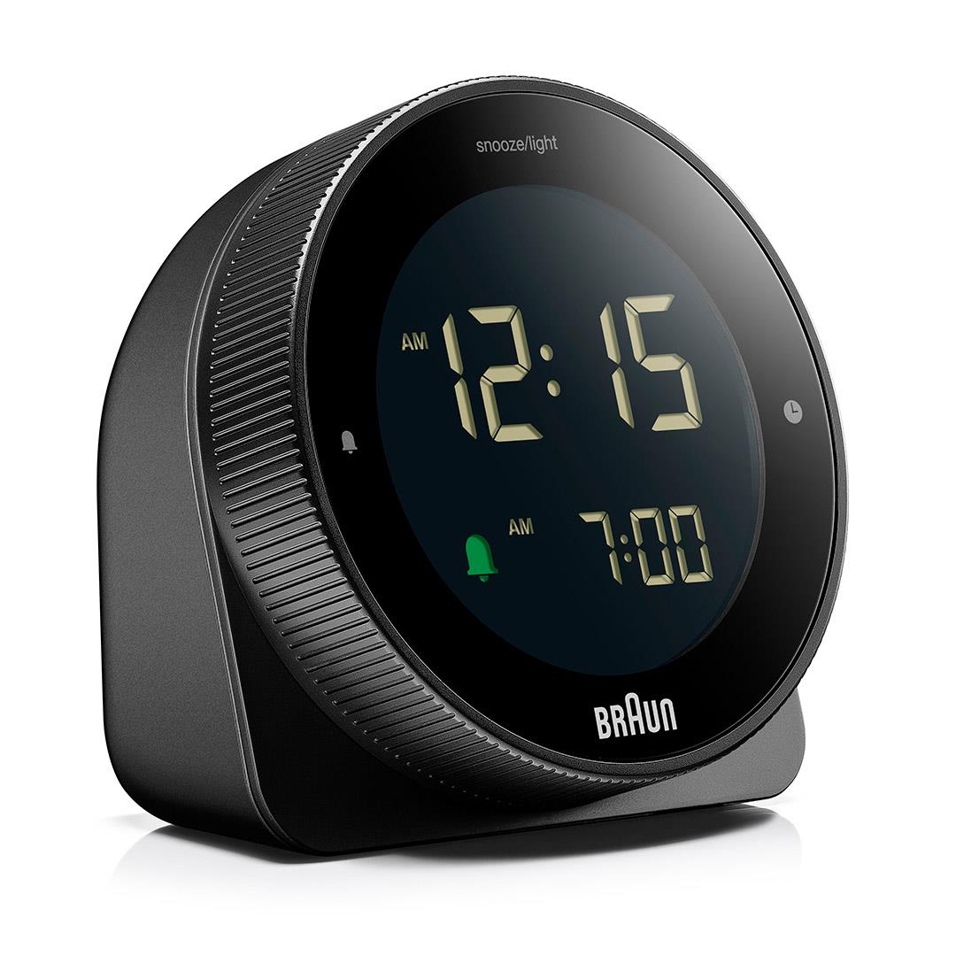 Braun Touch Display Digital Alarm Clock - Black