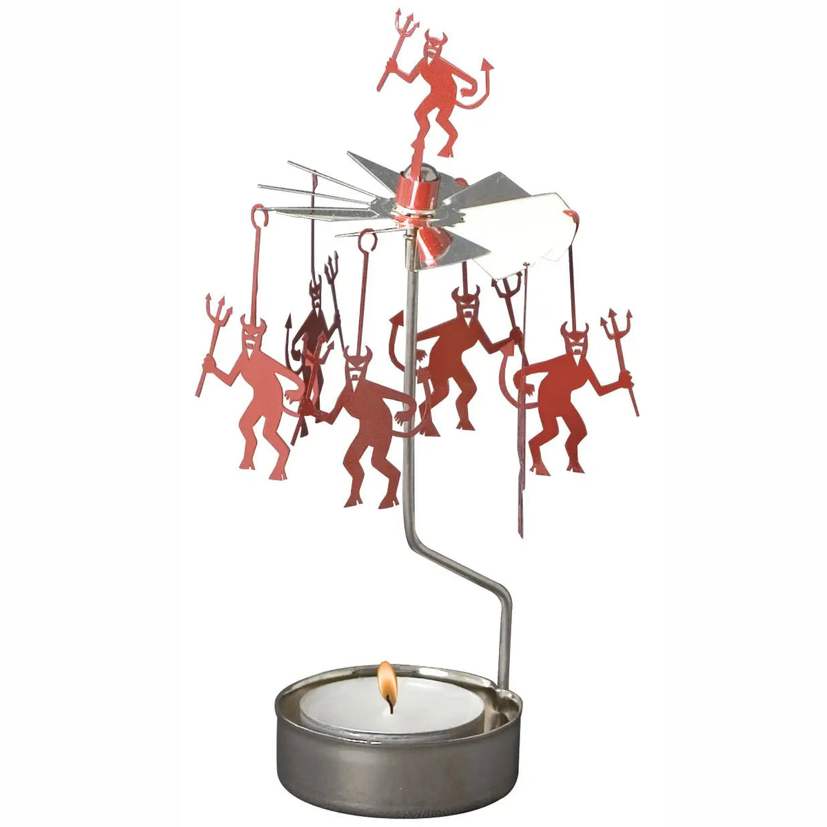 Talla Rotary Tealight Spinning Candle Holder – Devils – 2.8" x 6.5"