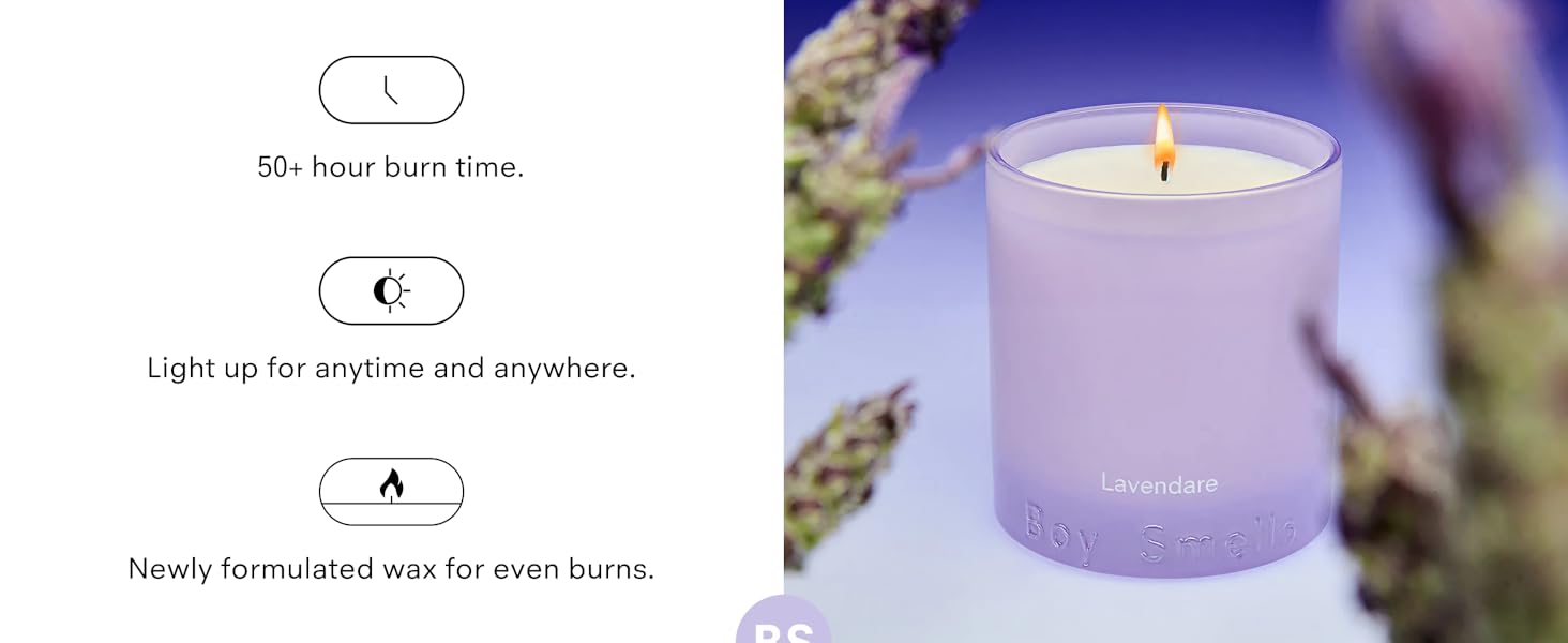 Boy Smells Essentials香氛蜡烛 – 薰衣草 – 8.5盎司。
