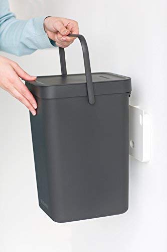 Brabantia Sort & Go Food Trash Can – Grey – 3.2 Gallons – 12L – LOCAL UPPER EAST SIDE DELIVERY ONLY