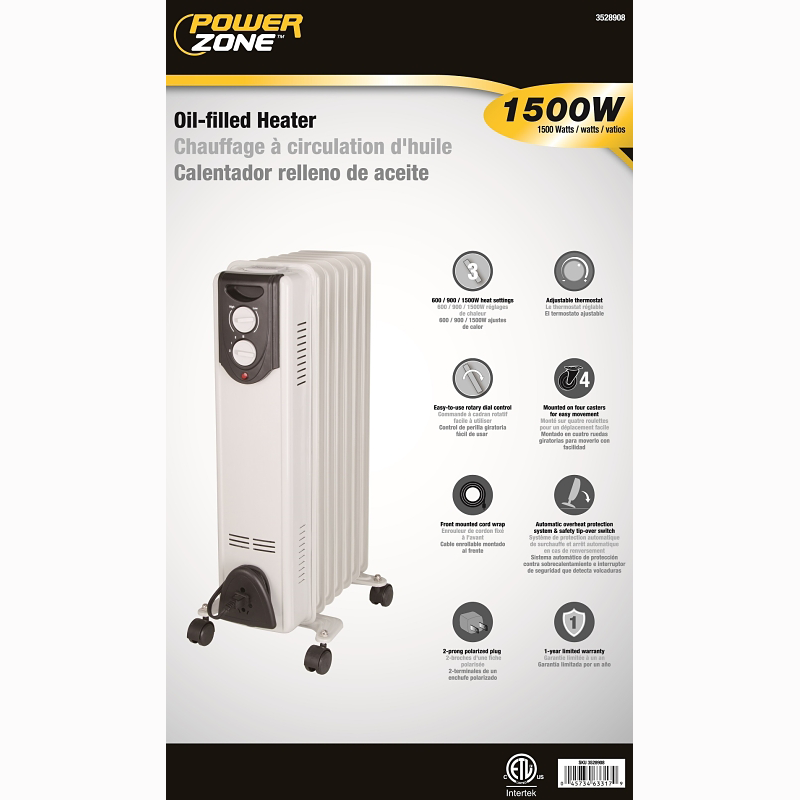 PowerZone Radiator Heater – White