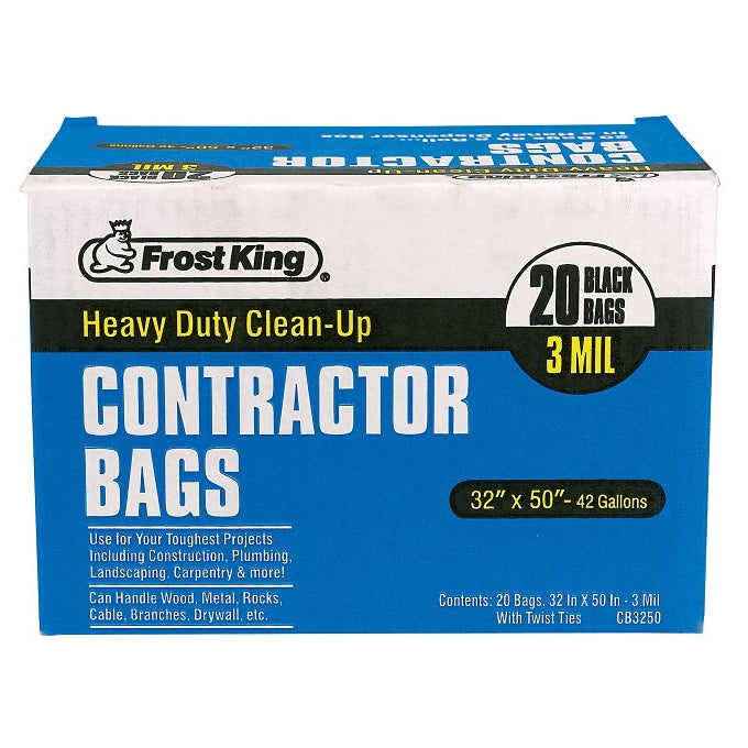 Frost King Contractor Clean-Up Bags – 42gal – 20 Pack