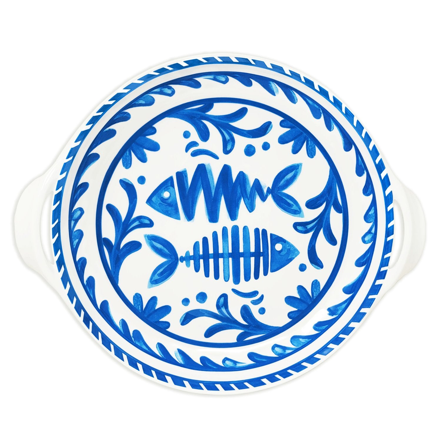 Le Cadeaux Melamine Large Shallow Handled Bowl – 16" – Mediterreano