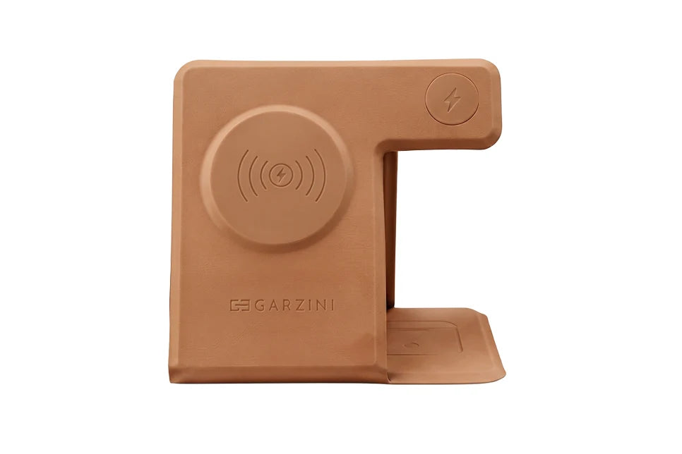 Garzini 3-in-1 Wireless Charger - Brown