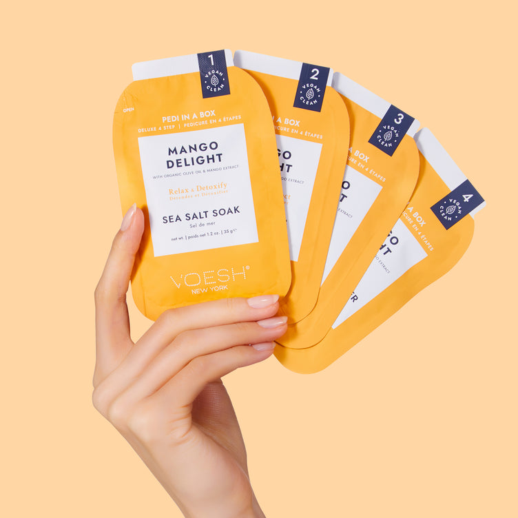 Voesh Pedi Moments Revitalizing At-Home Pedicure Kit – Mango Delight