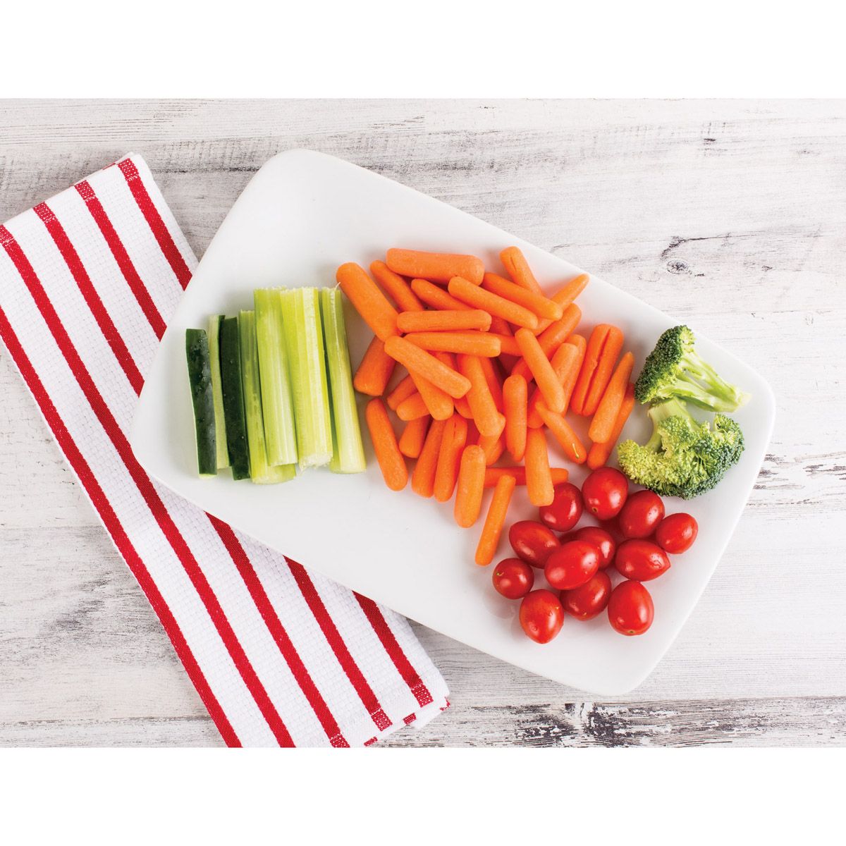 Porcelain Rectangular Platter – White – 12.25"