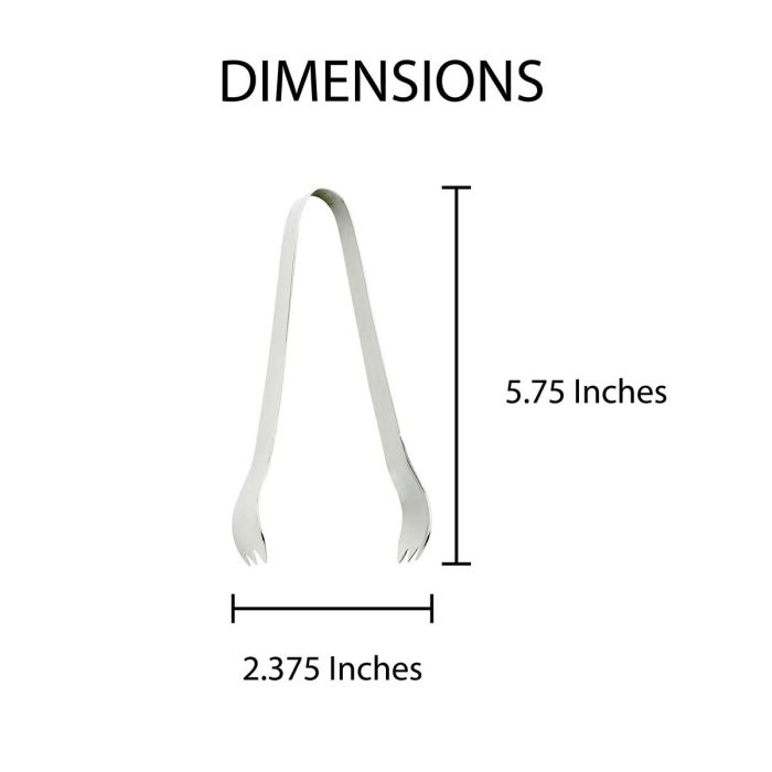 Stainless Steel Ice Tongs – 6"