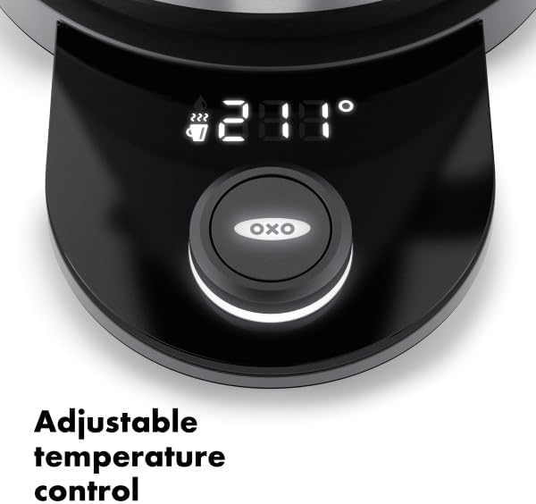 OXO Adjustable Temperature Electric Kettle – Clear Glass