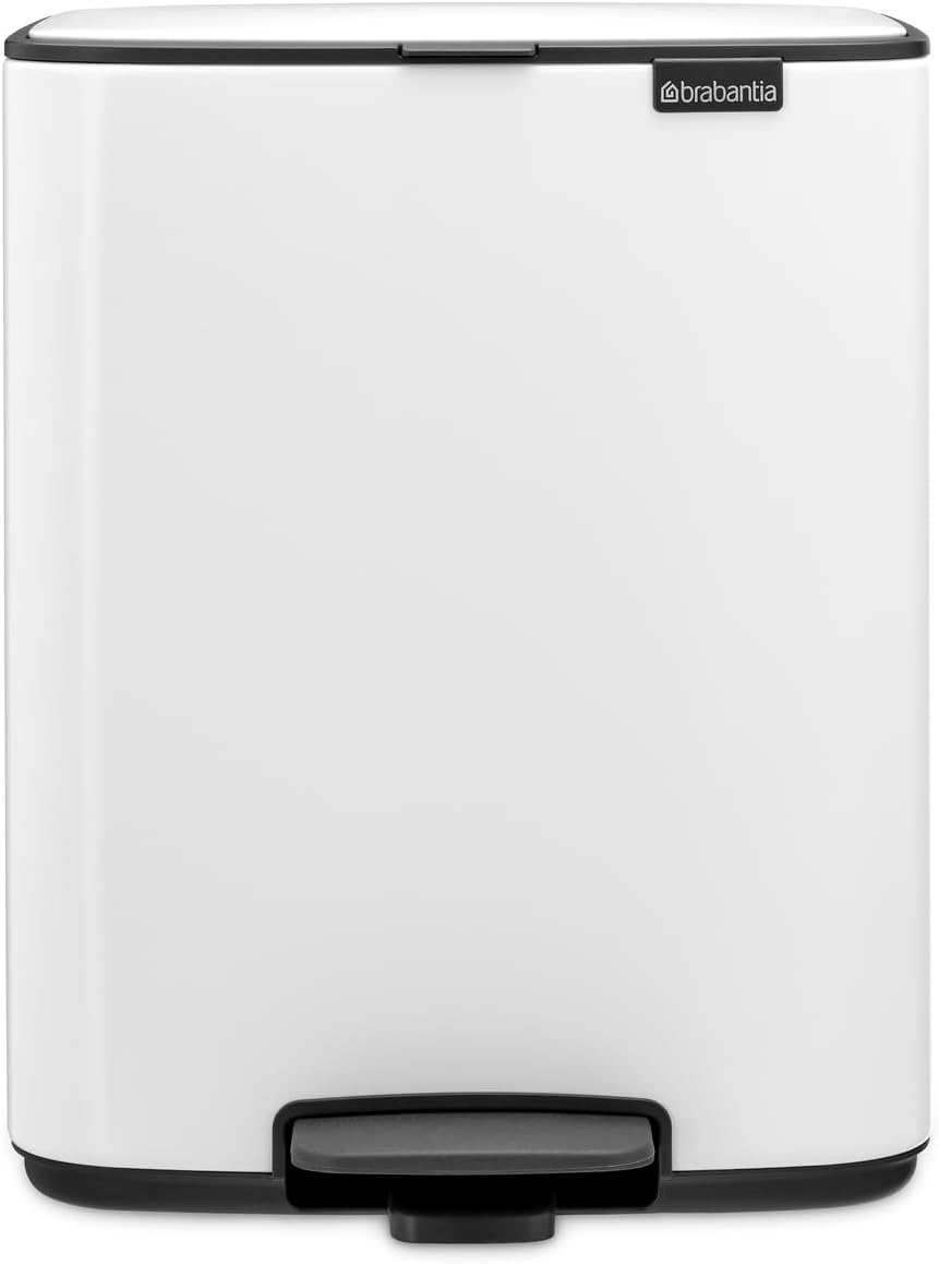 Brabantia Bo Small Step-On Trash Can – 3.2 Gal – White – LOCAL UPPER EAST SIDE DELIVERY ONLY