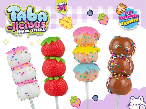 ORB Tabalicious Snack Sticks Squishy Toy – Assorted Colors – Each Sold Separately
