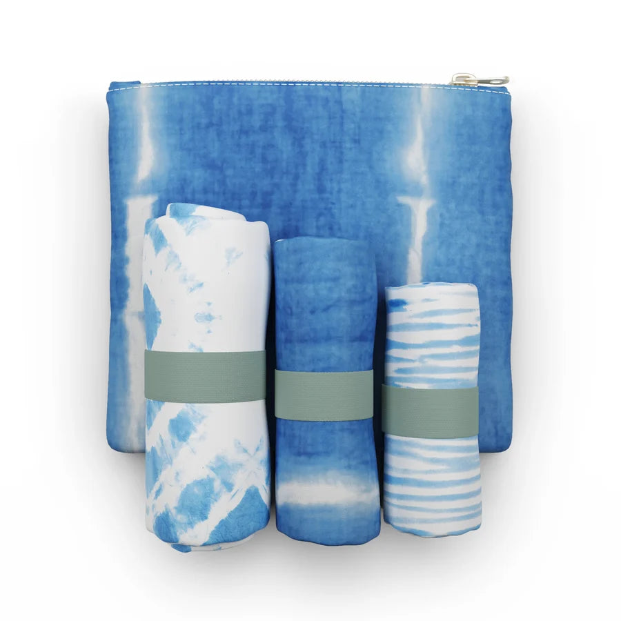 Pure Sage The Combo Pack Tote – Indigo – Set of 3