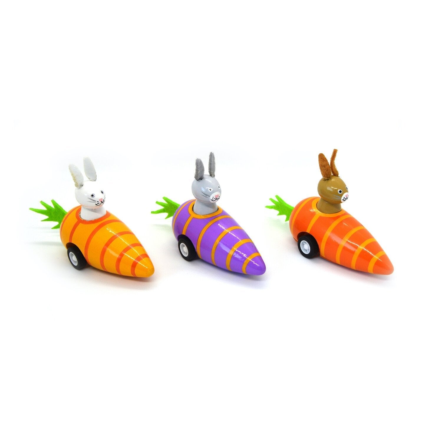 Carrot Bunnies - Pull Back Racers – Assorted Colors – Each Sold Separately