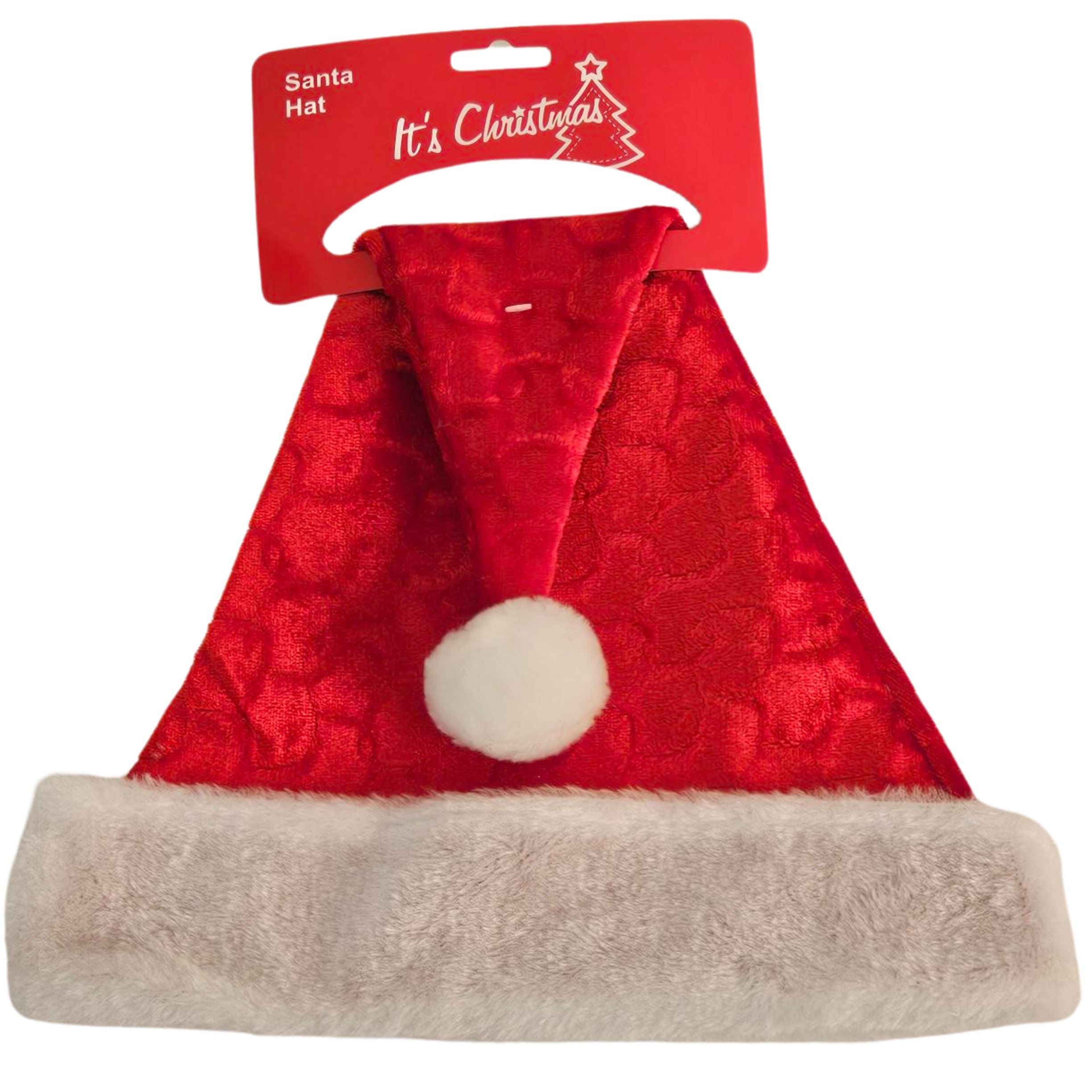 Plush Christmas Santa Hat for Adults