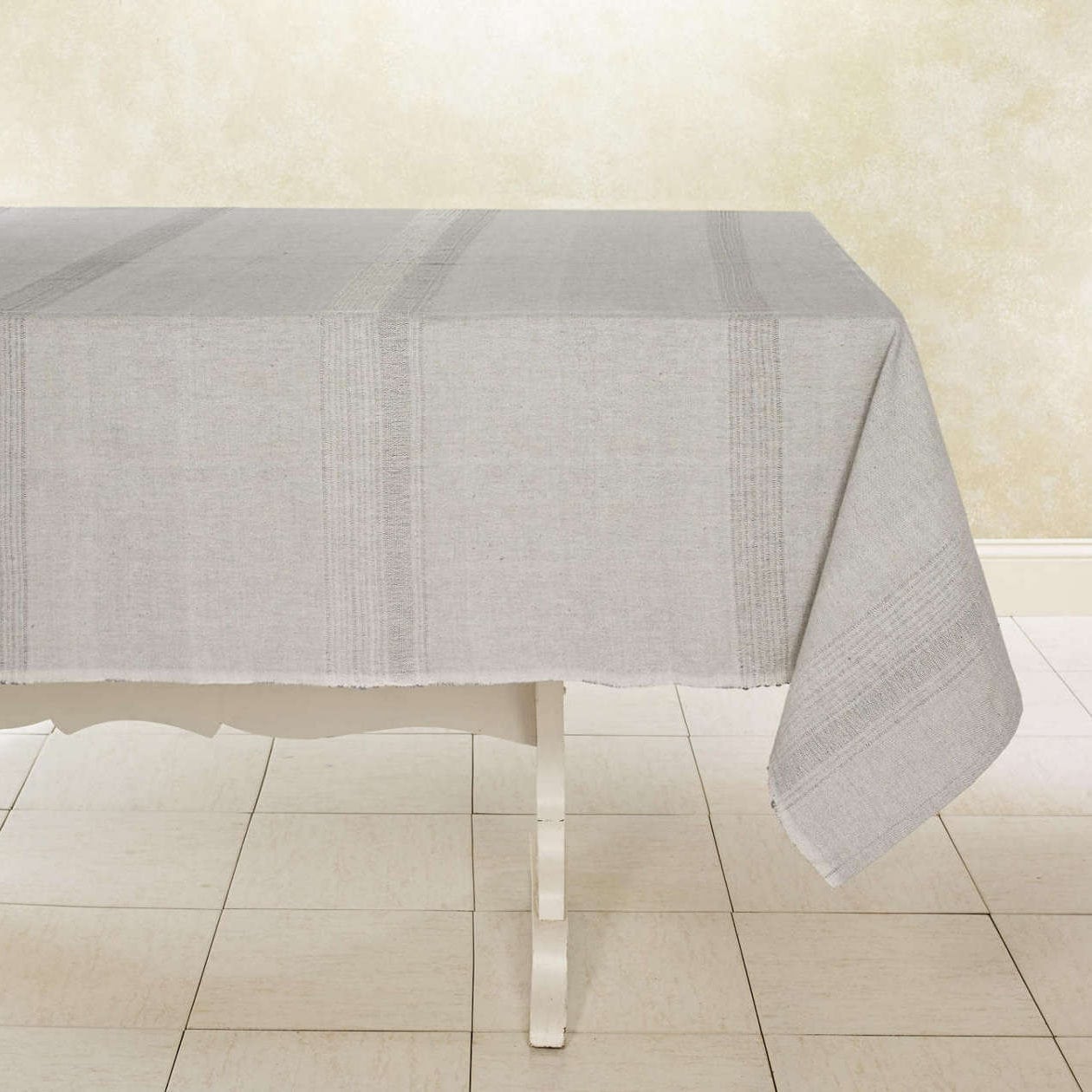Sustainable Threads 100% Cotton Tablecloth – Sea Salt – 70" x 108"