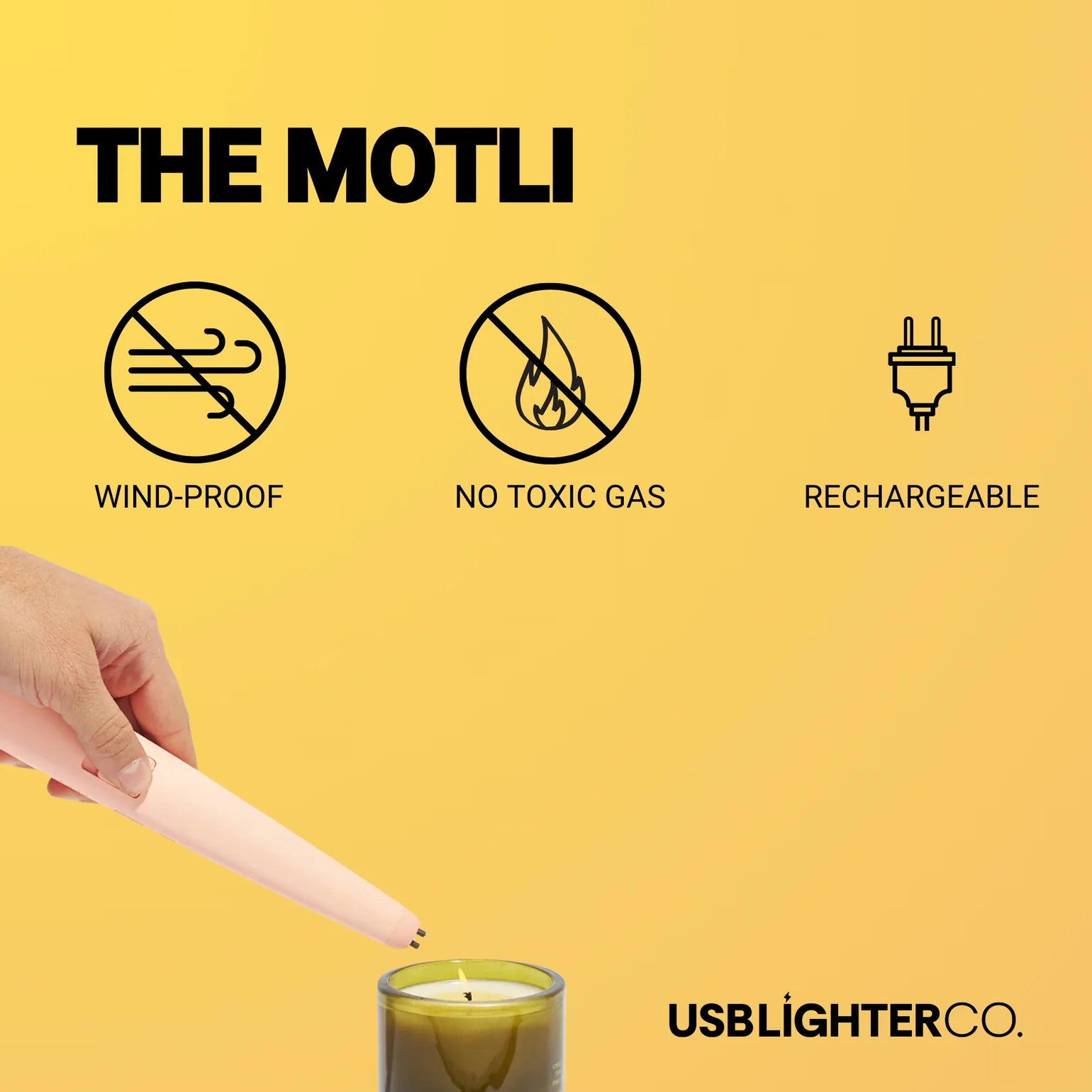 MOTLI Electric Lighter + Flashlight - Blue