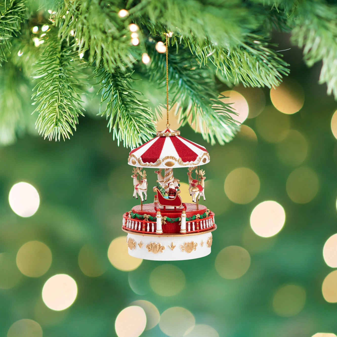 Mr. Christmas Mini Carnival Music Box – Carousel – 5.5 "