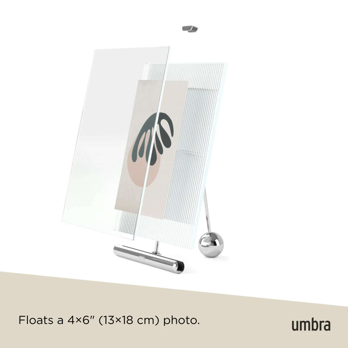 Umbra Flute Picture Frame - Chrome – 4" x 6"
