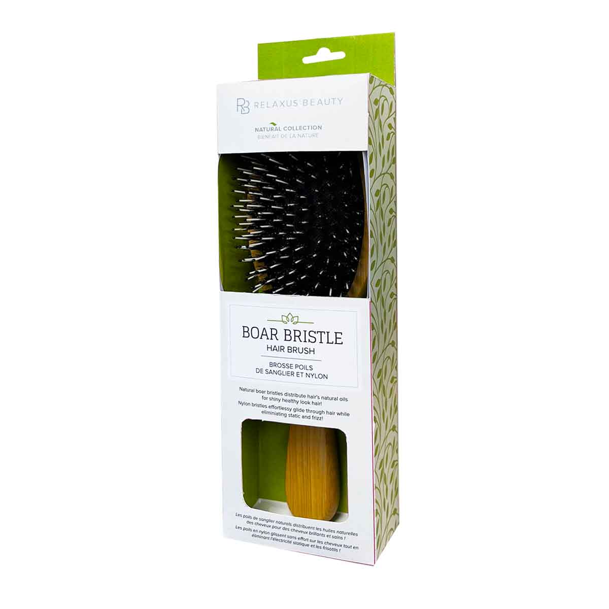 Boar & Nylon Bristle Bamboo Hair Brush