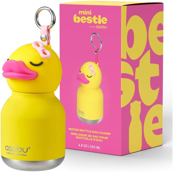 ASOBU Bestie Mini Water Bottle – Ducky – 6.7oz – 3.2" X 5.5"