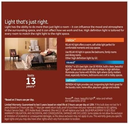 GE Relax HD LED Soft White 75W Equivalent A19 Light Bulbs - 2-Pk
