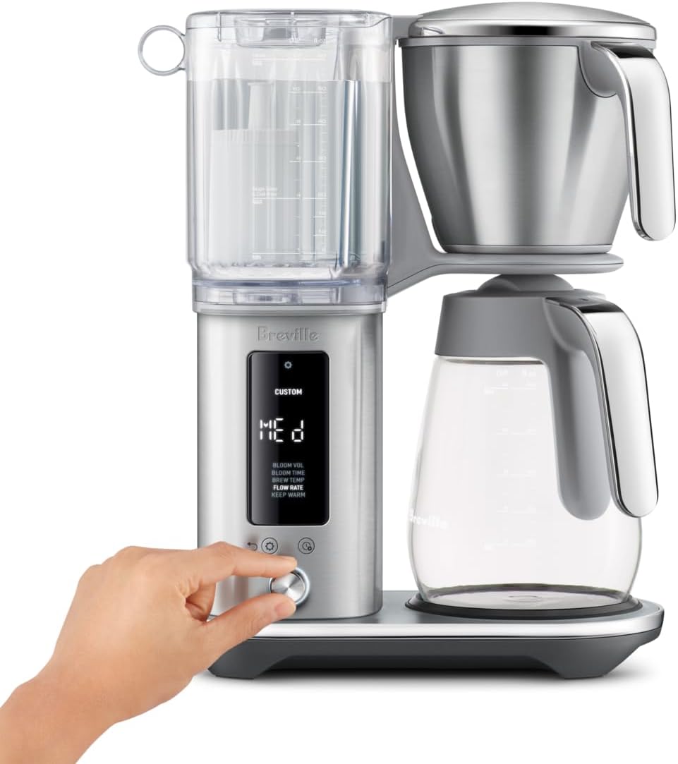 Breville The Luxe Brewer Glass Coffee Machine – Brushed Stainless Steel – 12 cup