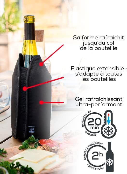 Peugeot Frizz Expandable Wine Cooling Sleeve – Gray