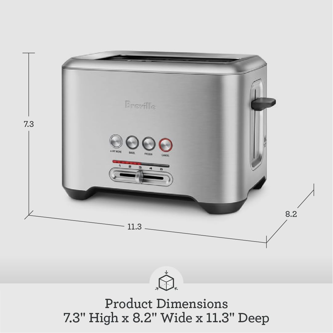 Breville BTA70XL Bit More Toaster – 2 Slice – Brushed Stainless Steel