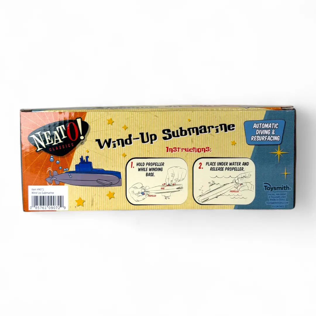 Neato! Classic Retro Toys Wind Up Diving Submarine