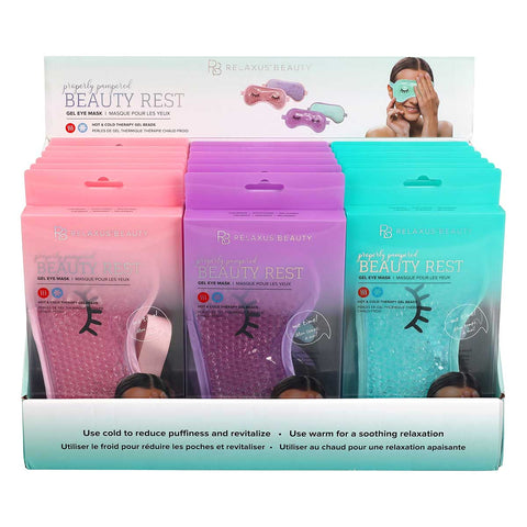 Hot & Cold Gel Eye Mask - Microwave & Freezer Safe - Assorted Colors