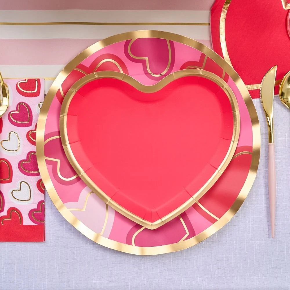 Sophistiplate Love Notes Paper Salad & Dessert Plates – 8pk