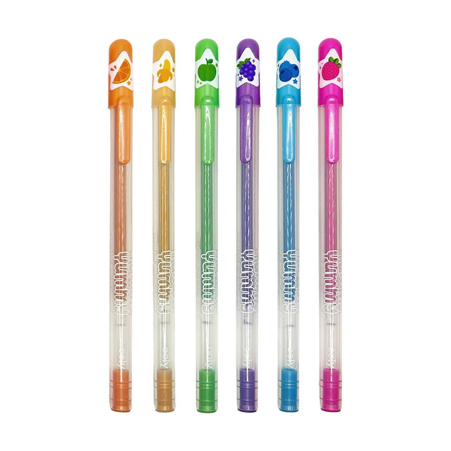 Ooly Yummy Yummy Fruit Scented Gel Pens - Metallic – Set of 6
