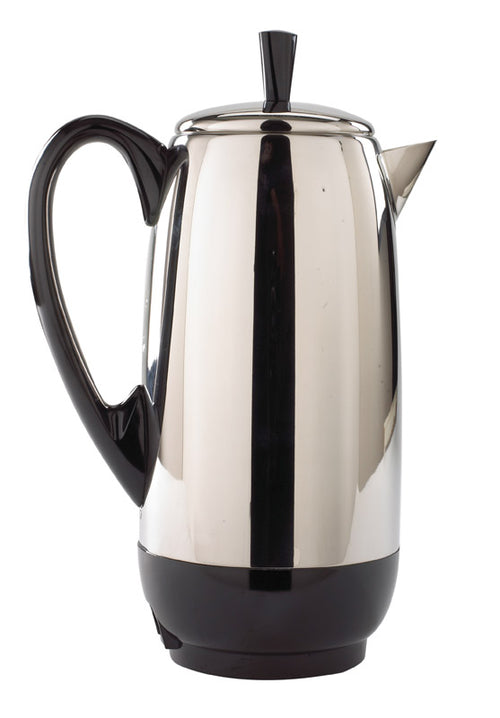 Farberware FCP412 12-Cup Percolator, Black/Silver