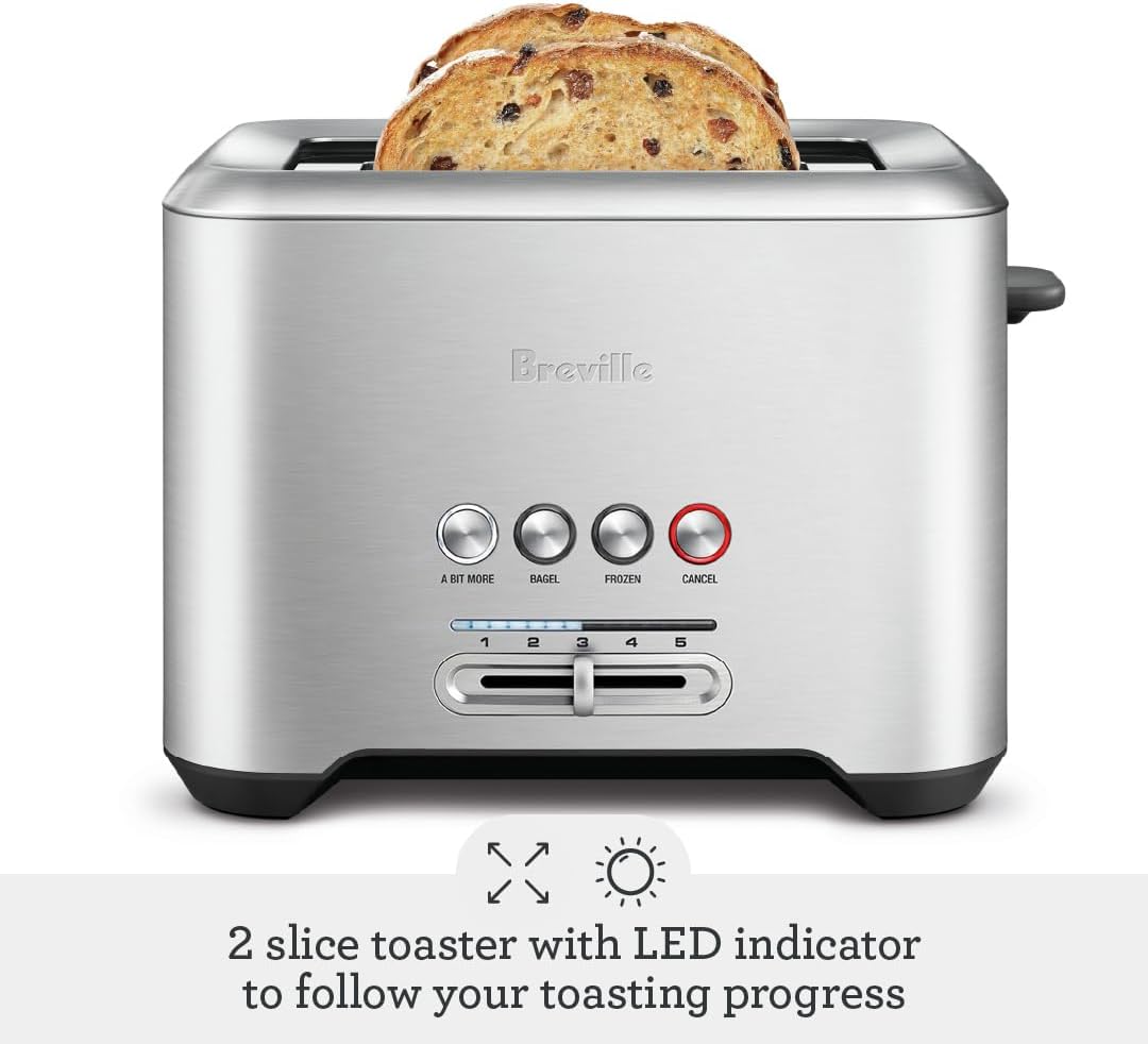 Breville BTA70XL Bit More Toaster – 2 Slice – Brushed Stainless Steel