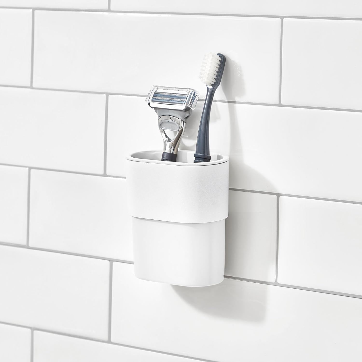iDesign Self-Adhesive Tumbler – White