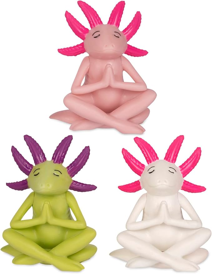 Archie McPhee Meditating Axolotls – Assorted Colors – EACH SOLD SEPARATELY