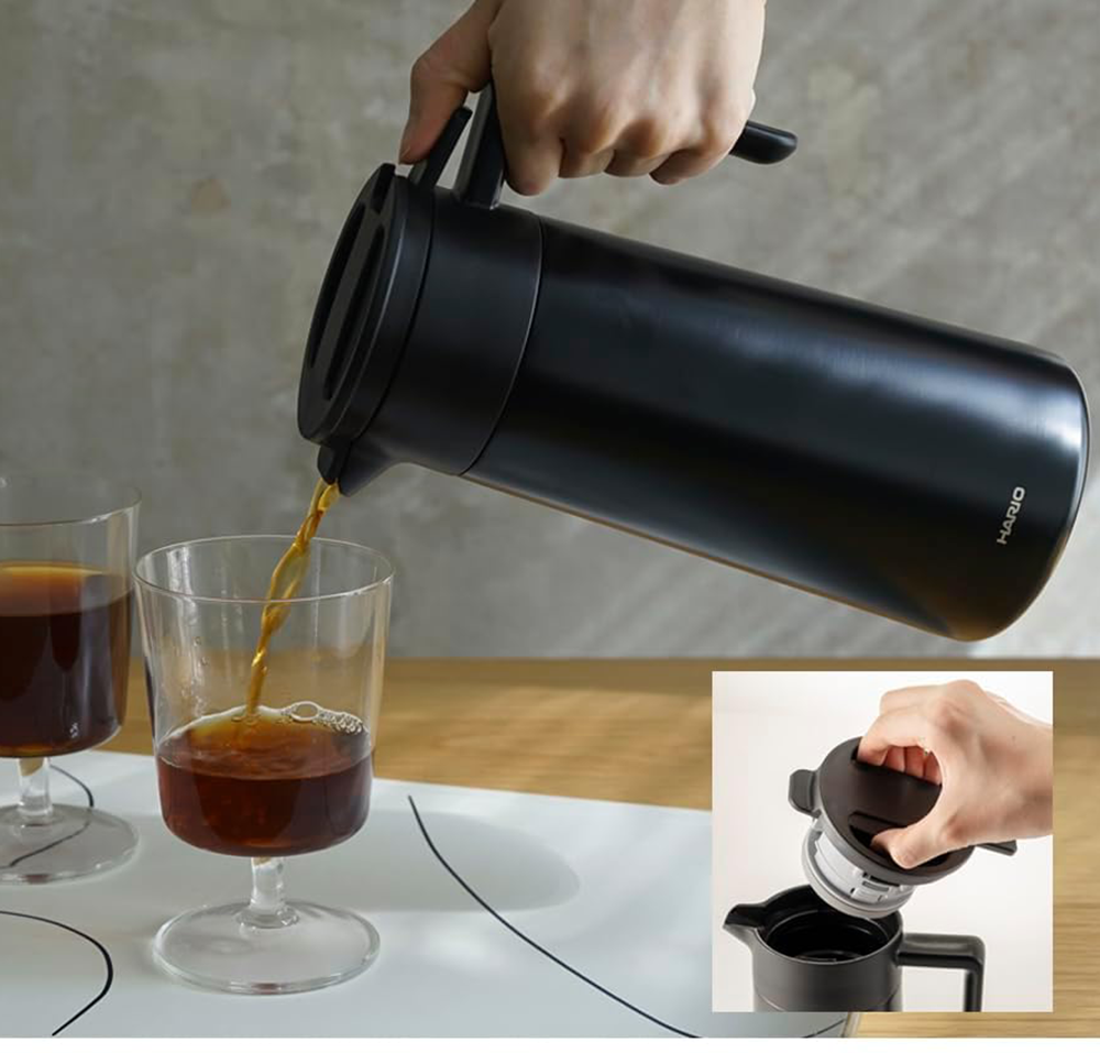 Hario Thermal Server with Ceramic Coating – 27oz. – Black