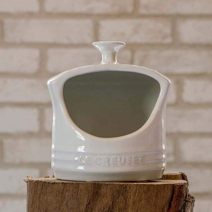 Le Creuset Stoneware Salt Crock – 10 oz. – White